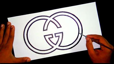 How to draw the Gucci luxury logo ~ logo drawing .